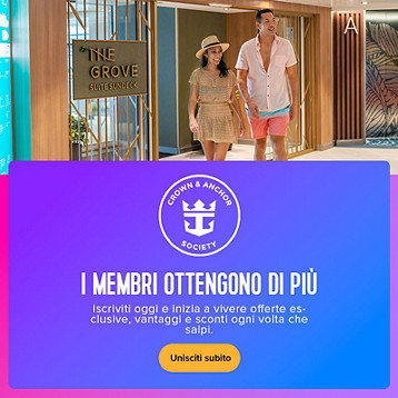 Vantaggi esclusivi per i soci Crown & Anchor Society