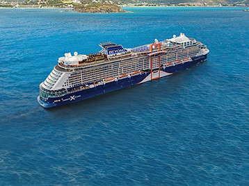 A Celebrity Ship in the Caribbean.