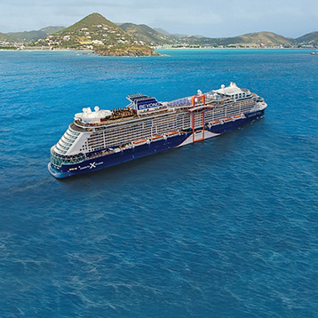 A Celebrity Ship in the Caribbean.