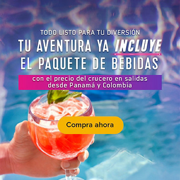 Crucero Royal Caribbean navegando por el Caribe con oferta de paquete de bebidas incluido para salidas desde Colombia y Panamá. Descubre cruceros desde Colombia y Panamá.