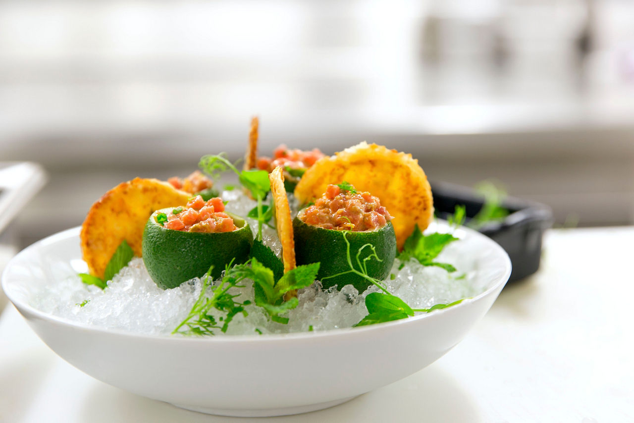 AN, Anthem of the Seas, Wonderland restaurant, lime dish, culinary,