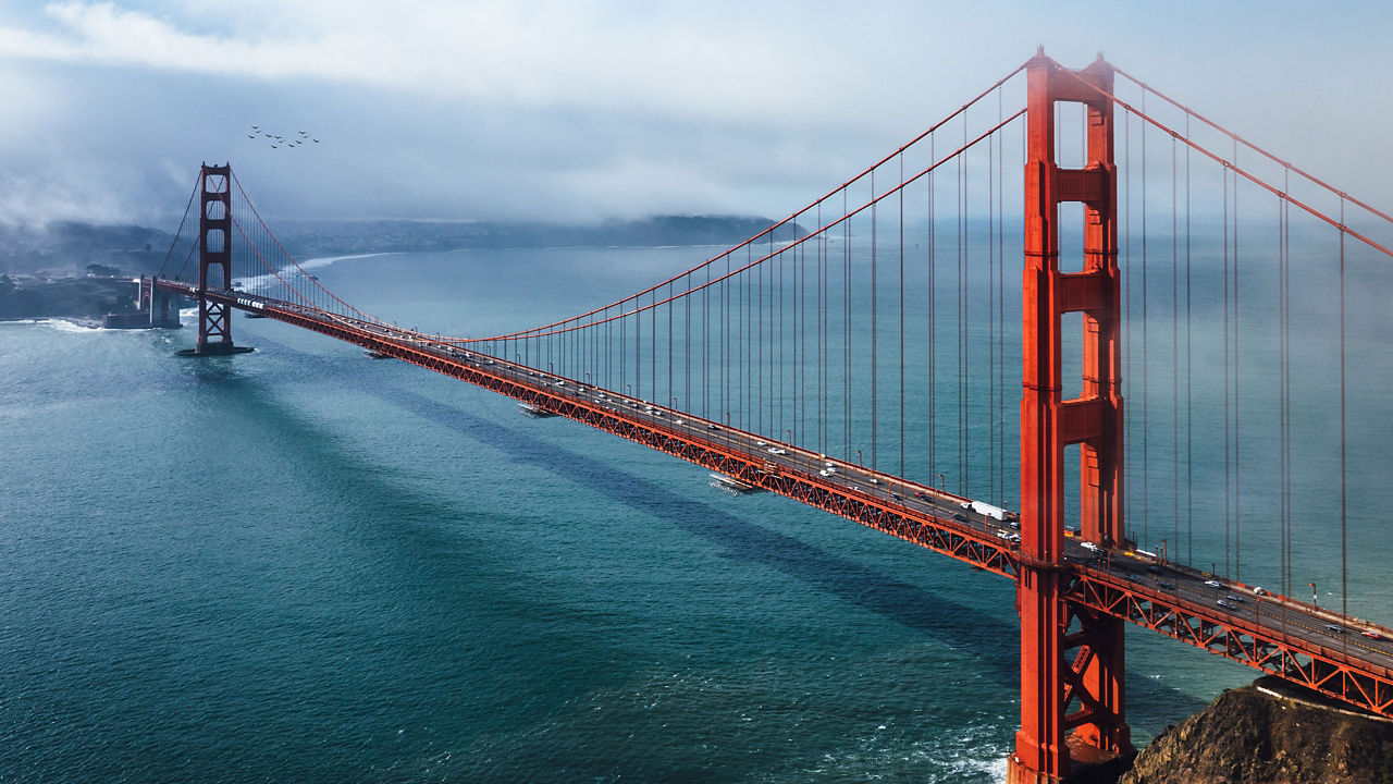 The famous Golden Gate at San Francisco