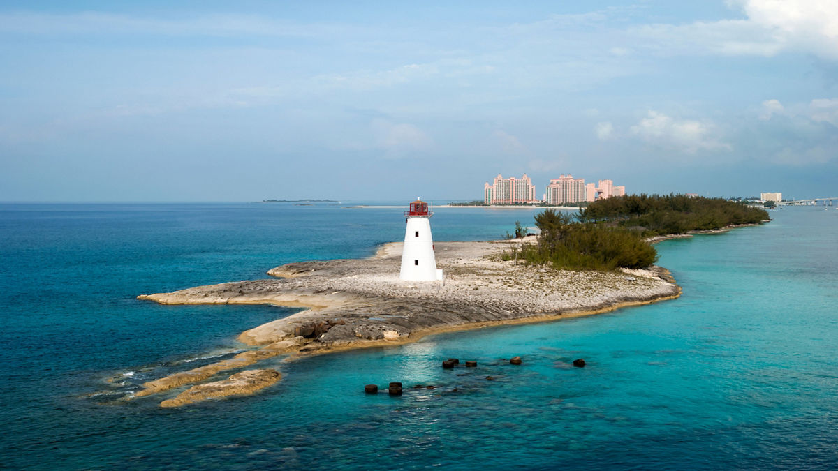 Lighthouse at Nassau Harbour, Bahamas