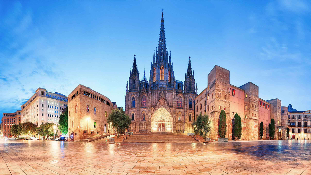 Beautiful church in Barcelona Spain