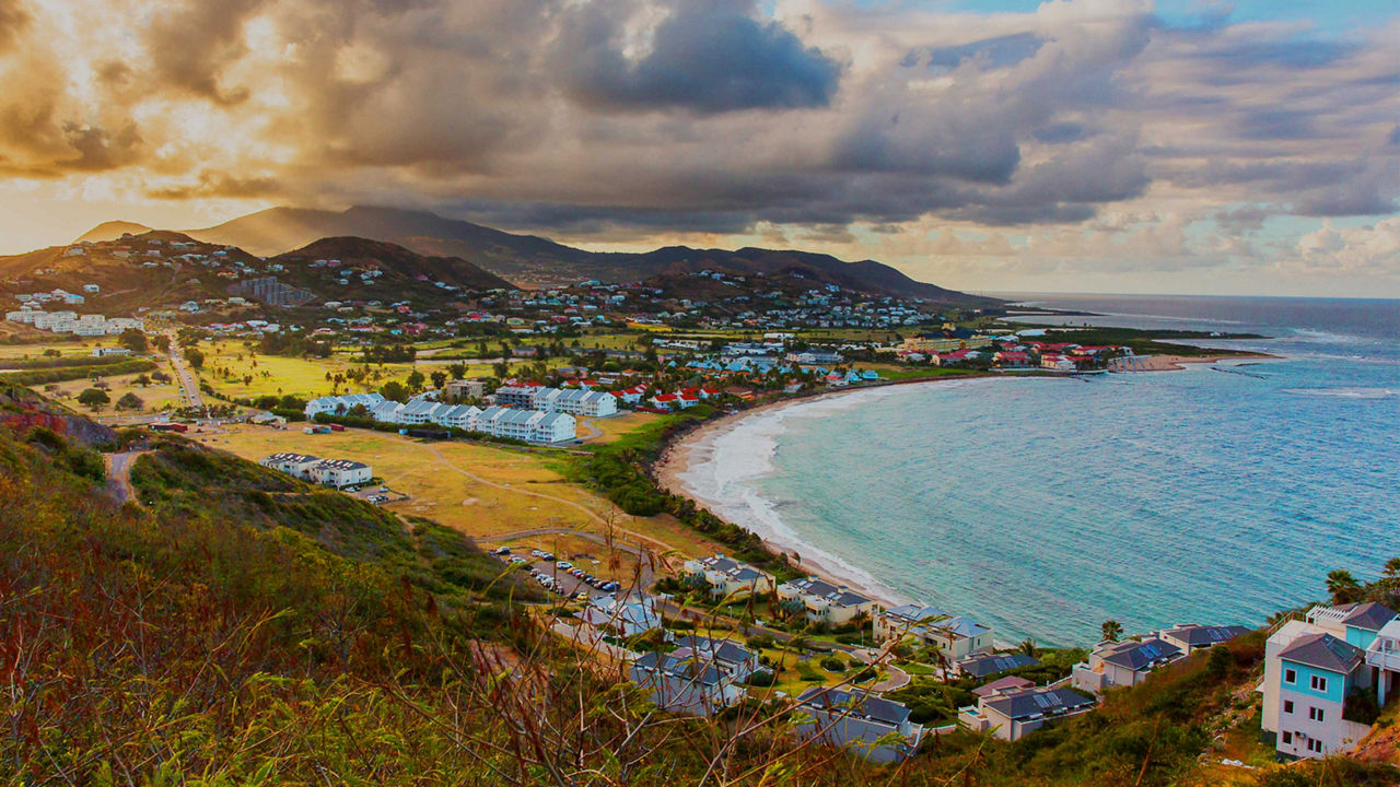 View from St. Kitts and Nevis