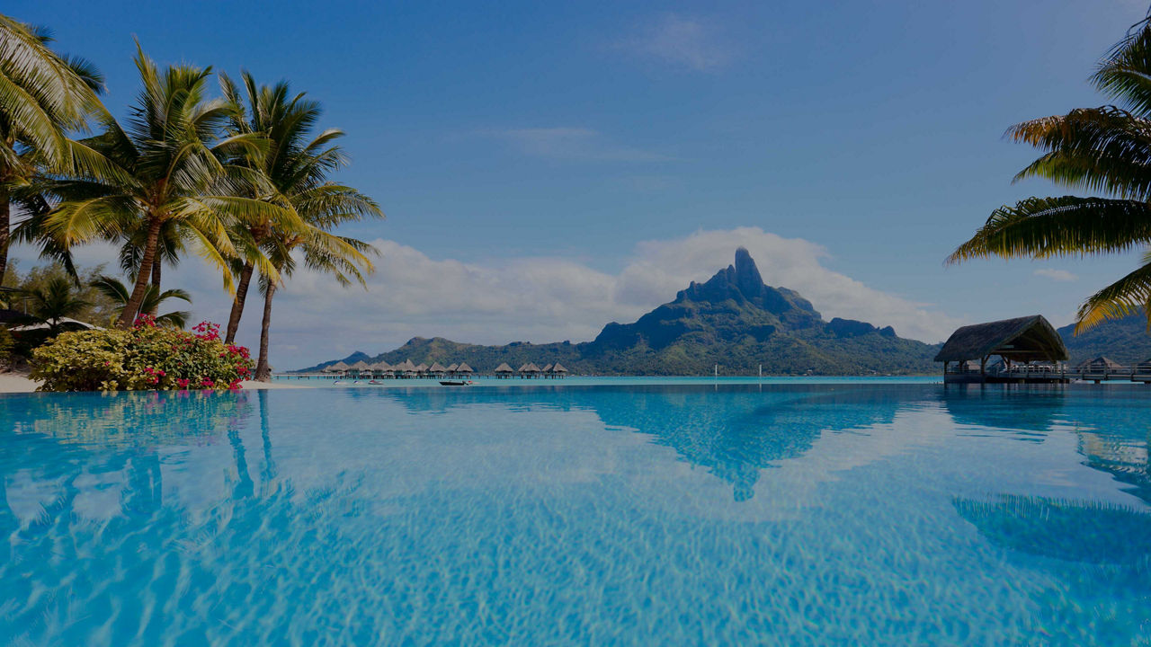 Spectacular beach view of French Polynesia