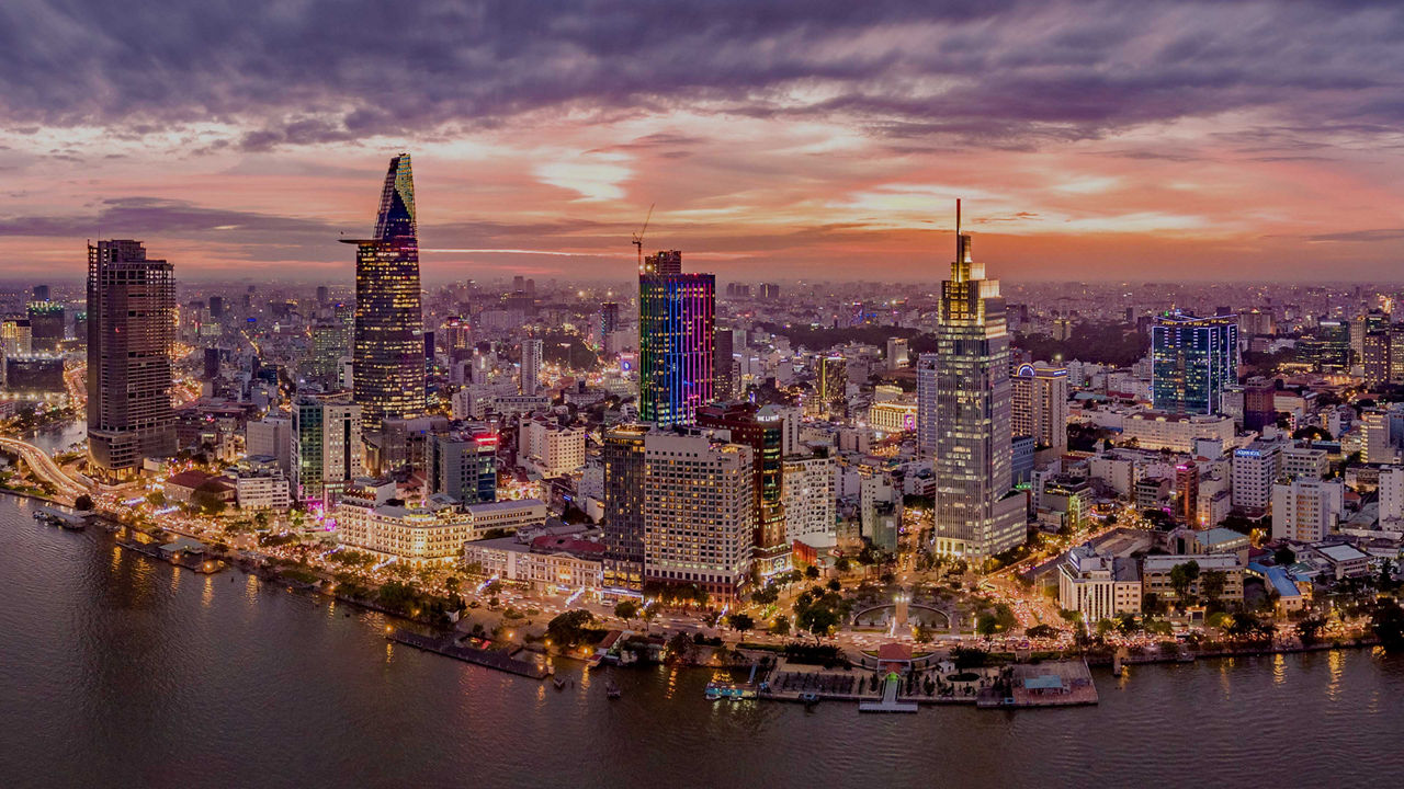 aerial view of Ho Chi Minh City