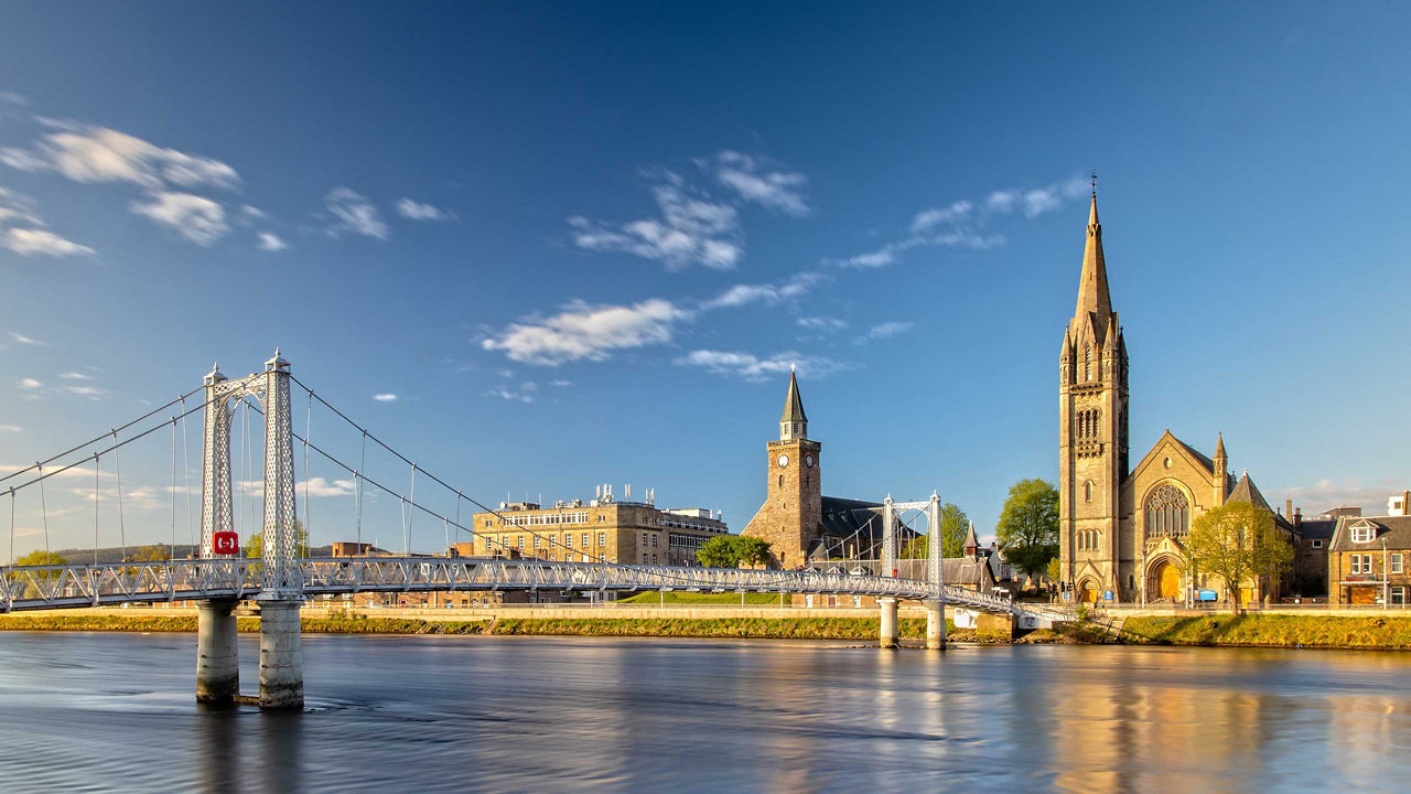 Greig Street Bridge in Inverness, Scotland