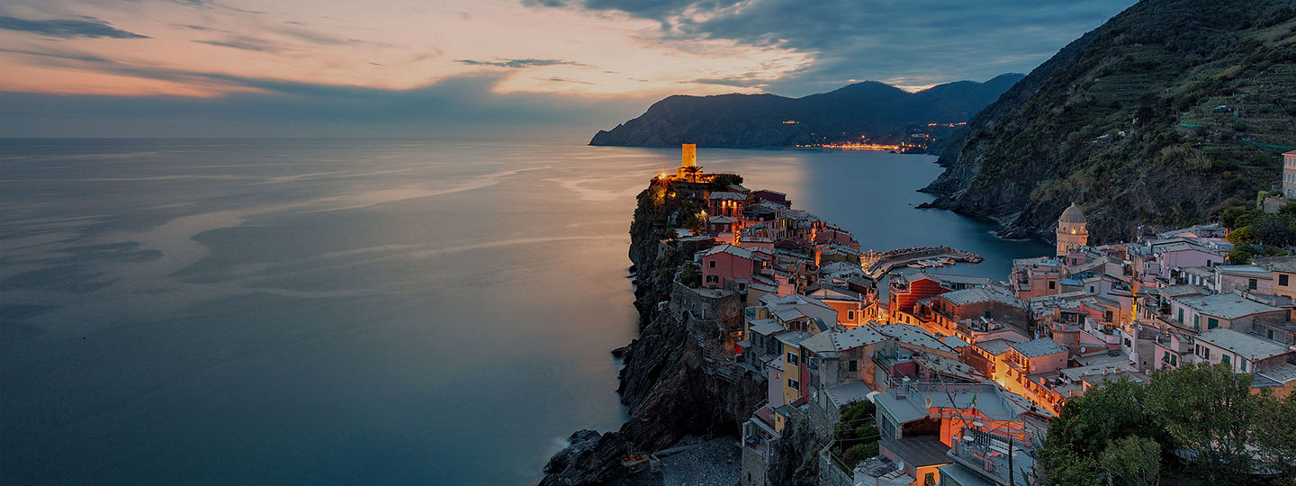 Vernazza by night near La Spezia