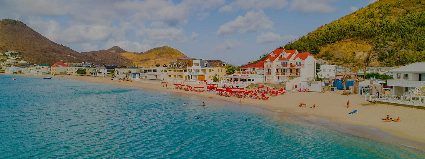 Sunny day at St. Maarten Beach