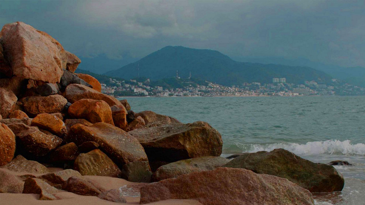 rocks on a beach in Puerto Vallarta
