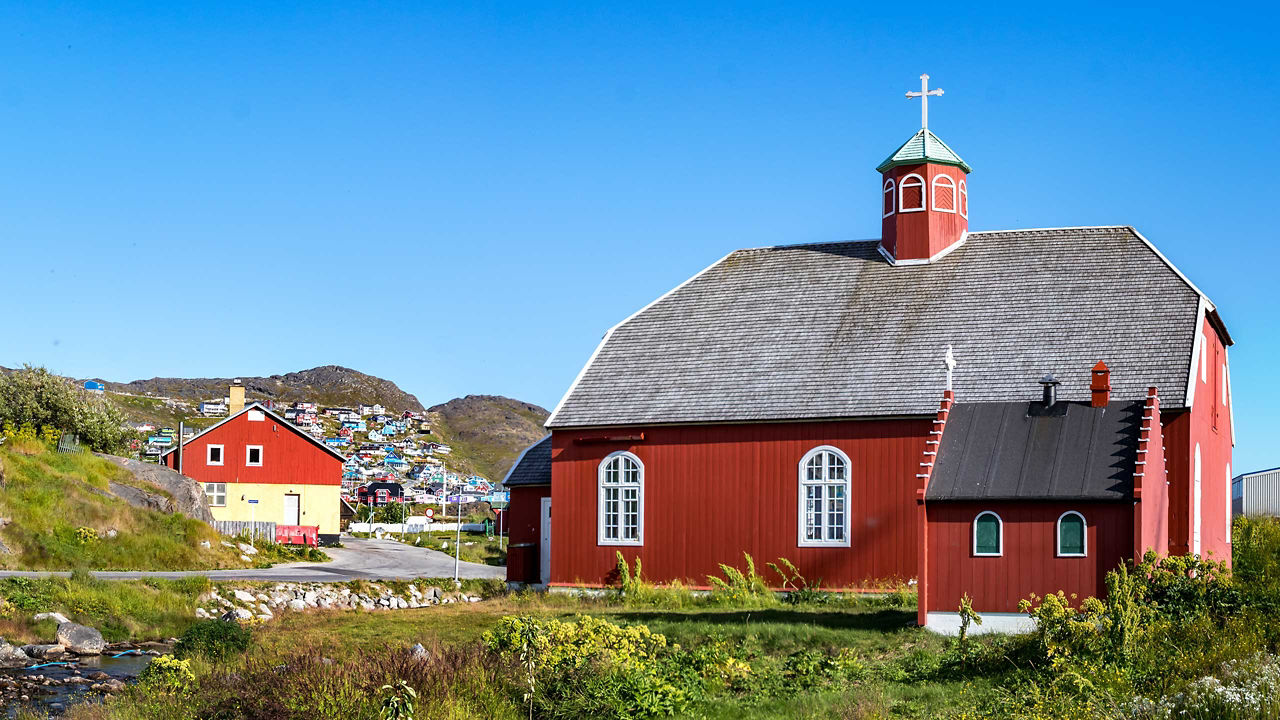 Kirke Church in Qaqortoq, Greenland