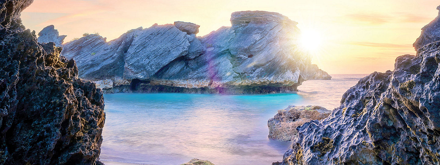 beautiful sunset by the beach