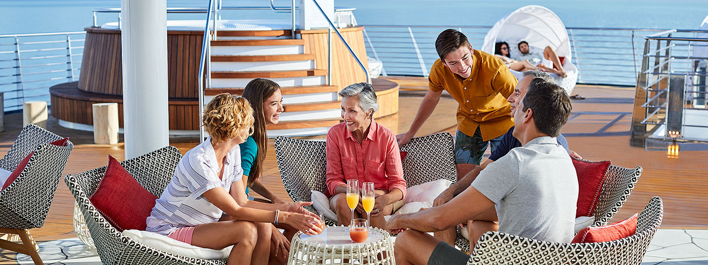 Family enjoying onboard