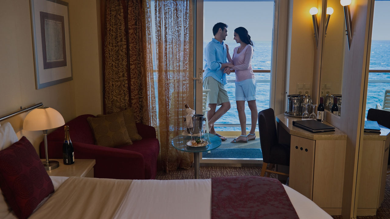 Prime Veranda stateroom on the Gay Caribbean Cruise 2027 by Pride at Sea (Gayribbean)