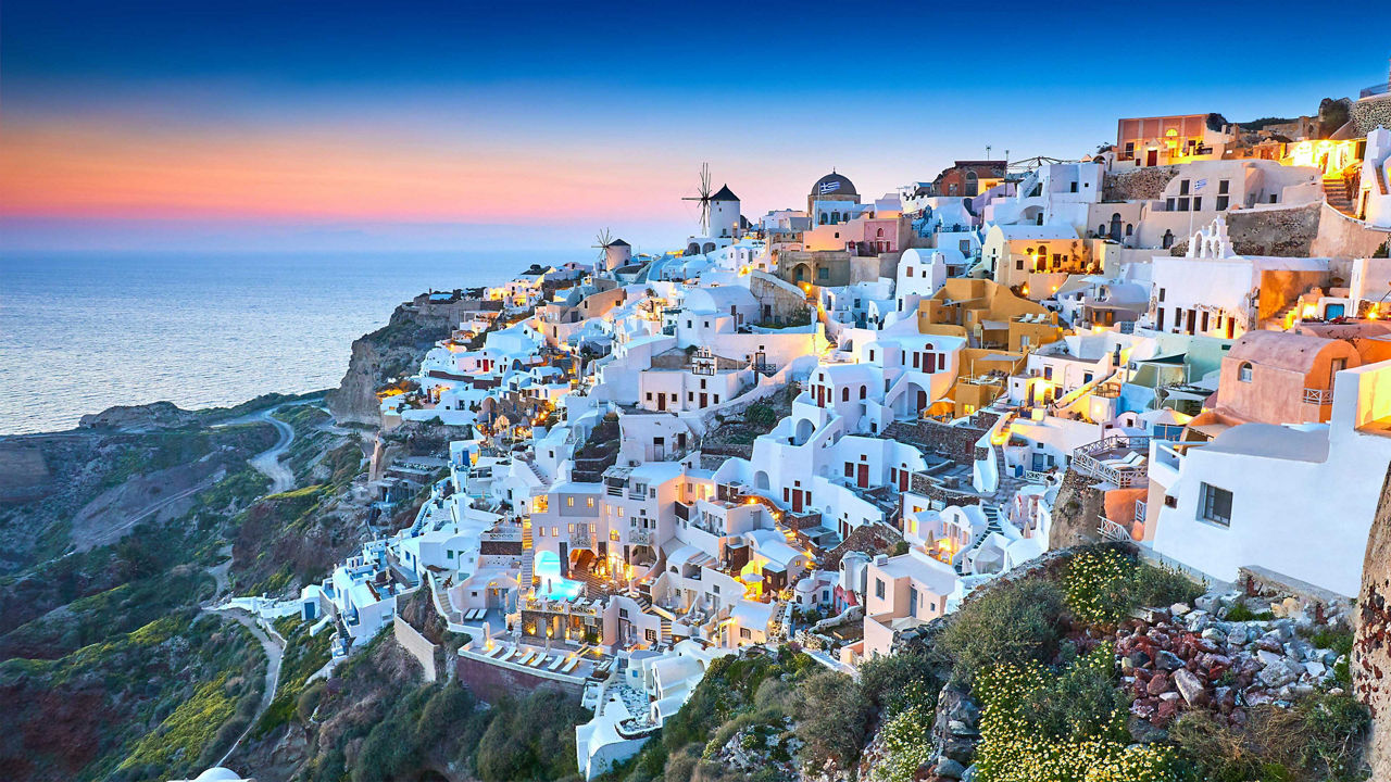 fira town in santorini greece 3840x2160