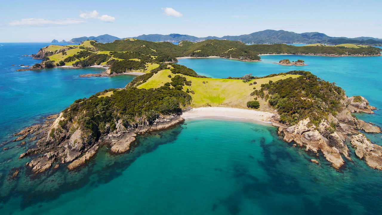 bay of islands new zealand aerial view 3840x2160