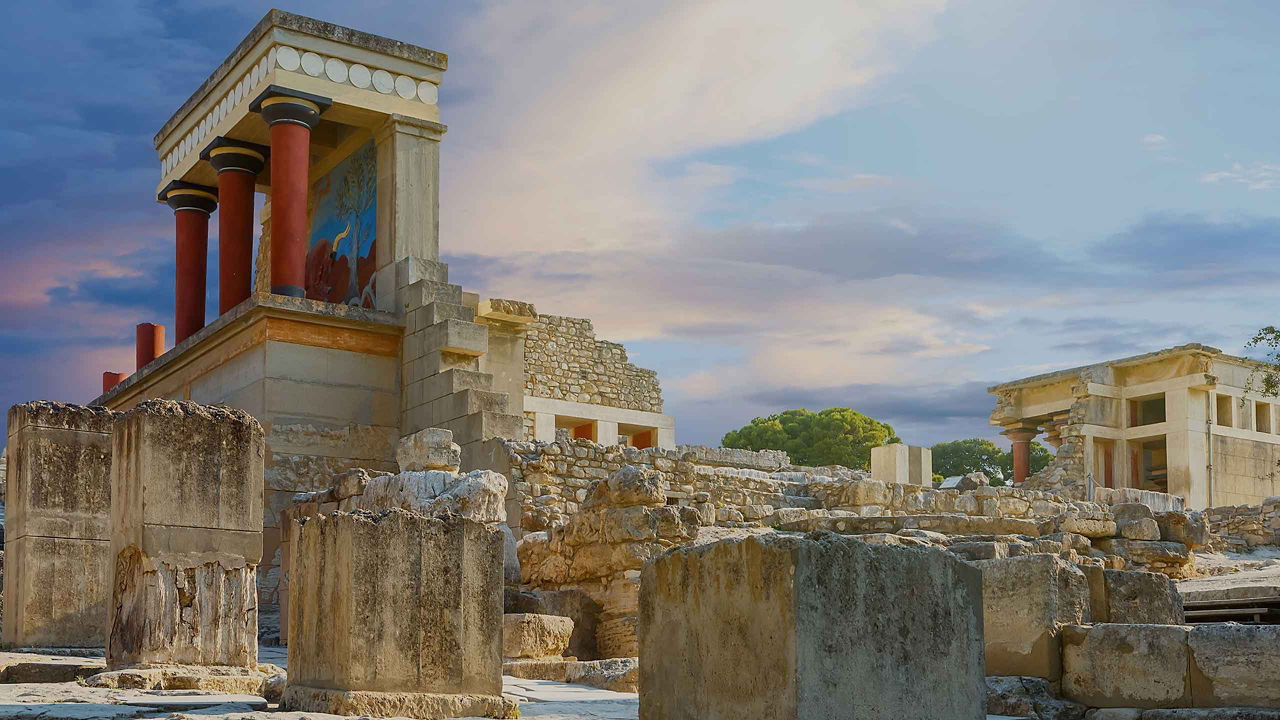 knossos palace in chania crete greece 2560x1440