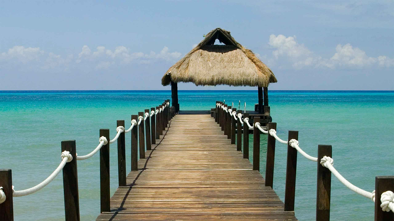 cozumel mexico beach bridge 2560x1440