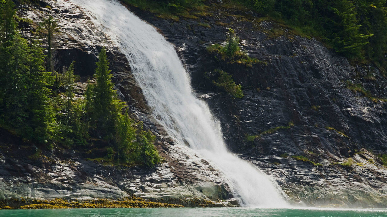 waterfall endicott arm 3840x2160