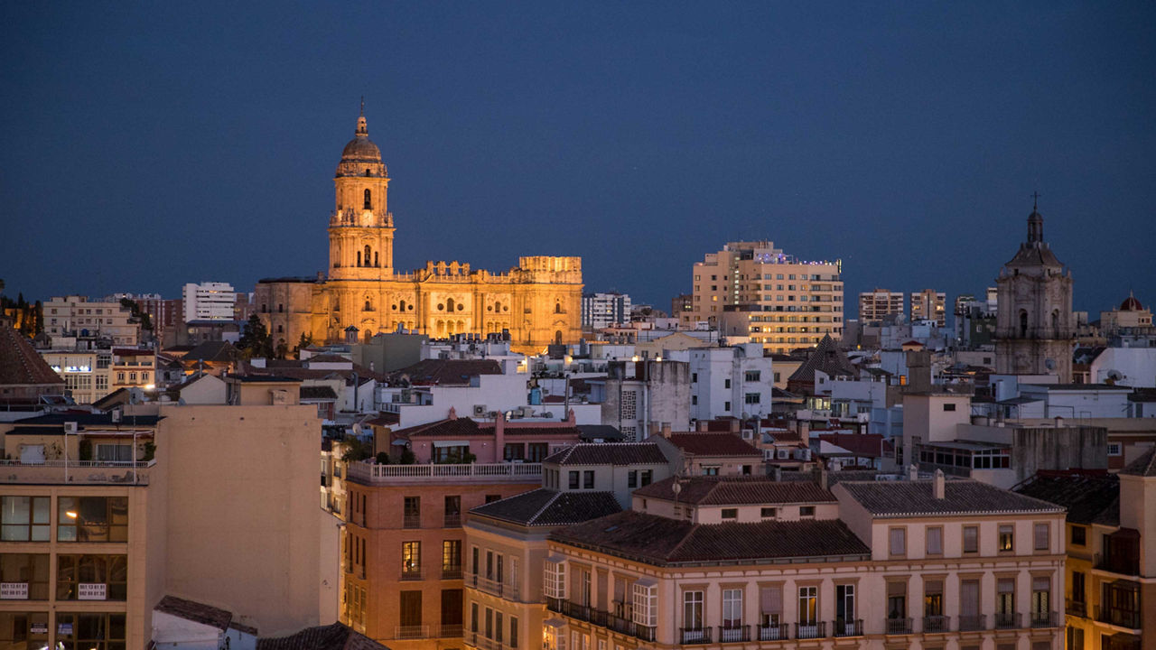 night view city malaga spain3840x2160