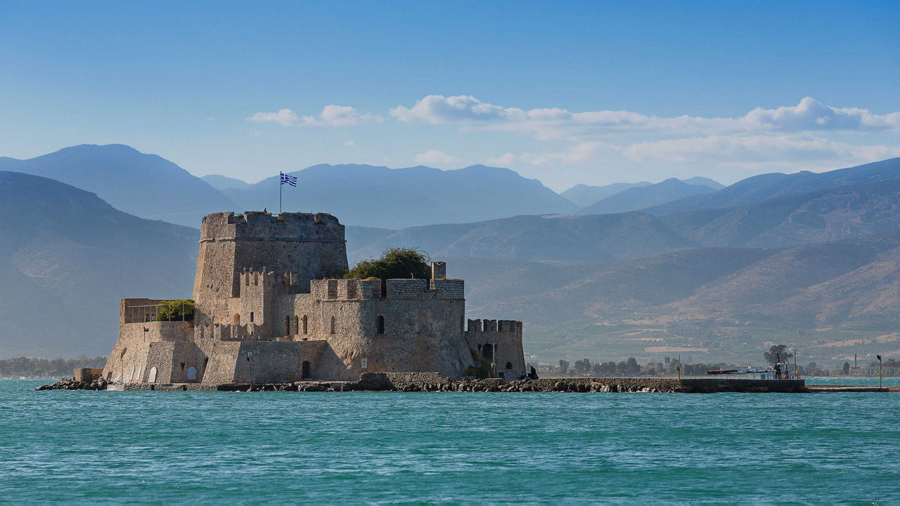 bourtzi fortress nauplion greece 3840x2160