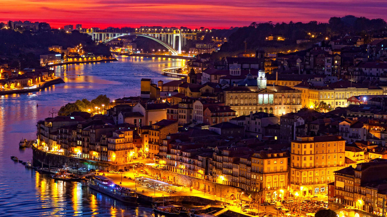 porto at dusk leixoes portugal 3840x2160