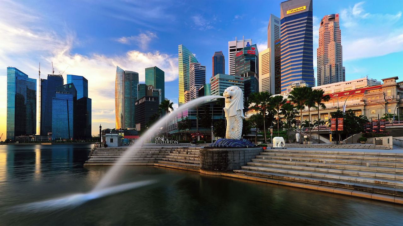 merlion singapore asia 2560x1440
