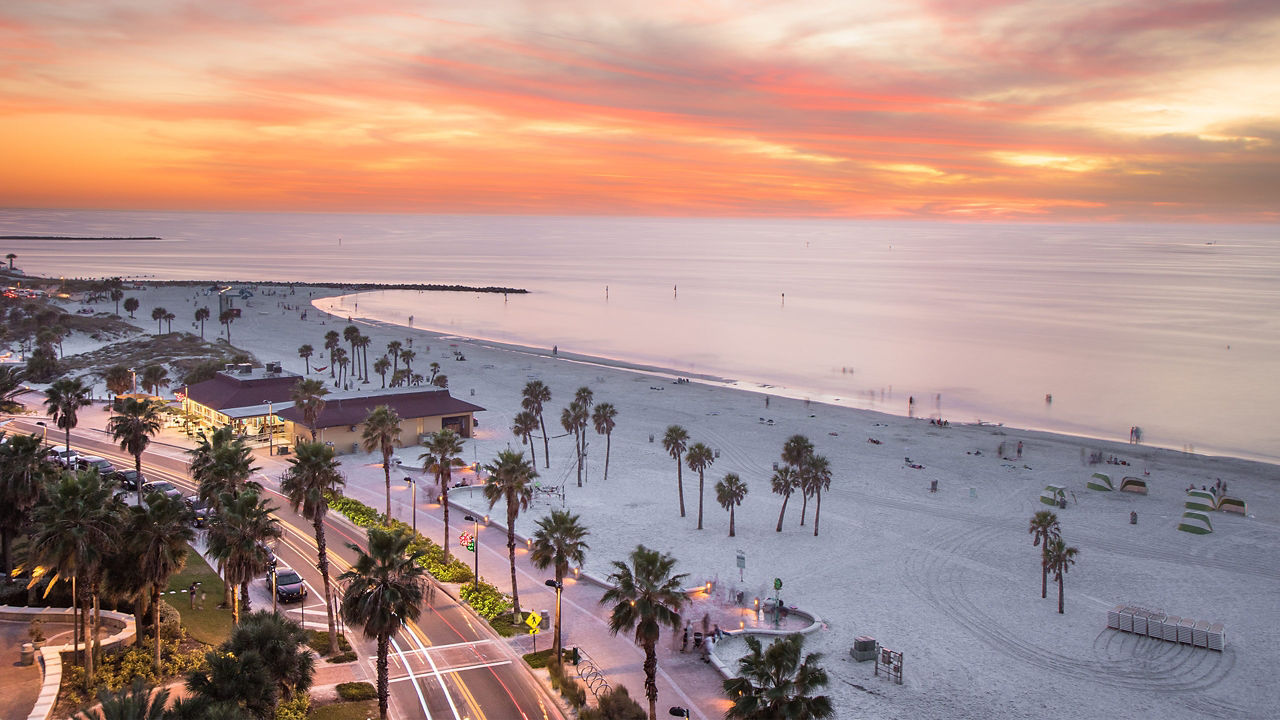 clearwater beach sunset 2560x1440
