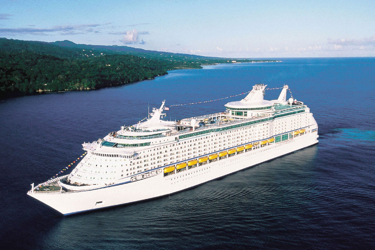 An aerial view of Explorer of the Seas