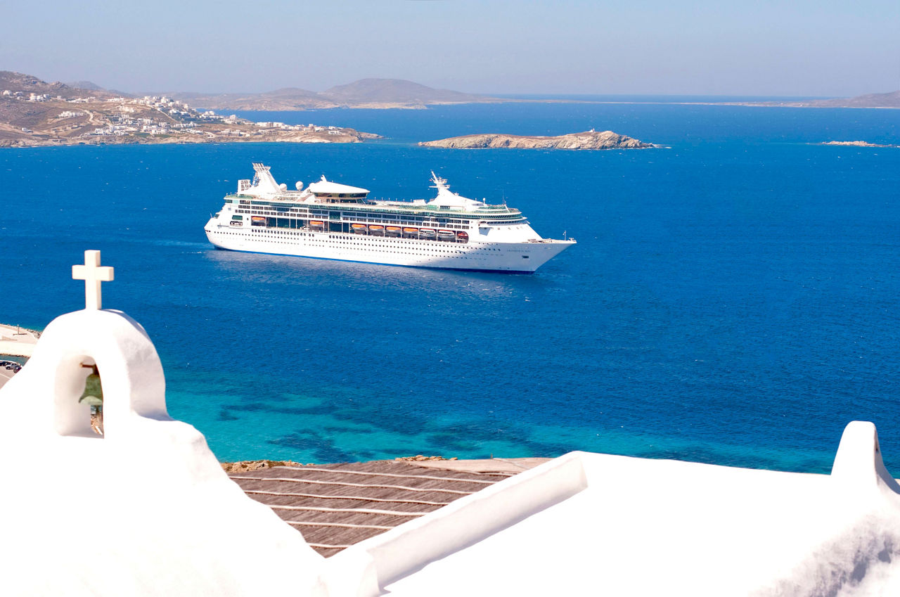 Side View of Grandeur of the Seas With Destinations in Bahamas, the Southeast Coast, Canada, and New England
