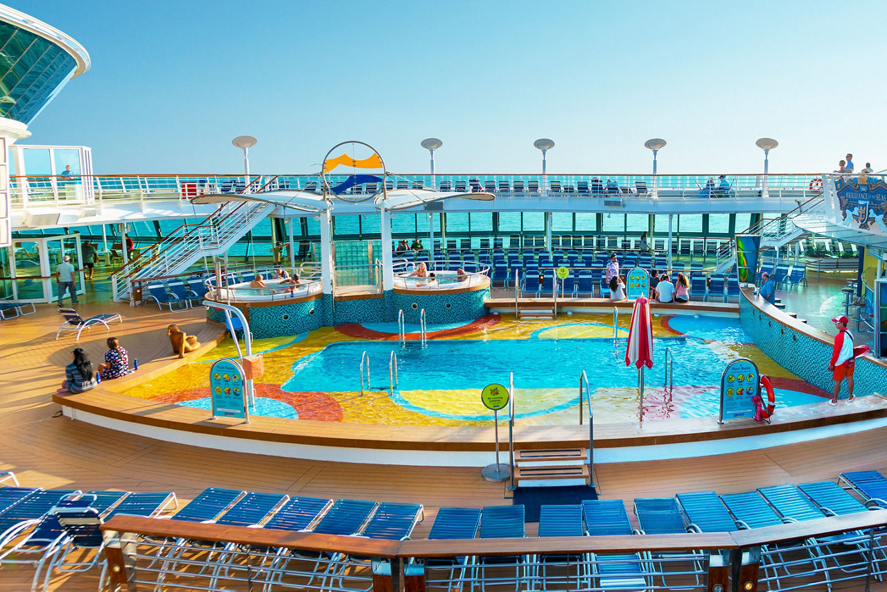 Guests Enjoying a Sunny Day at the Pool