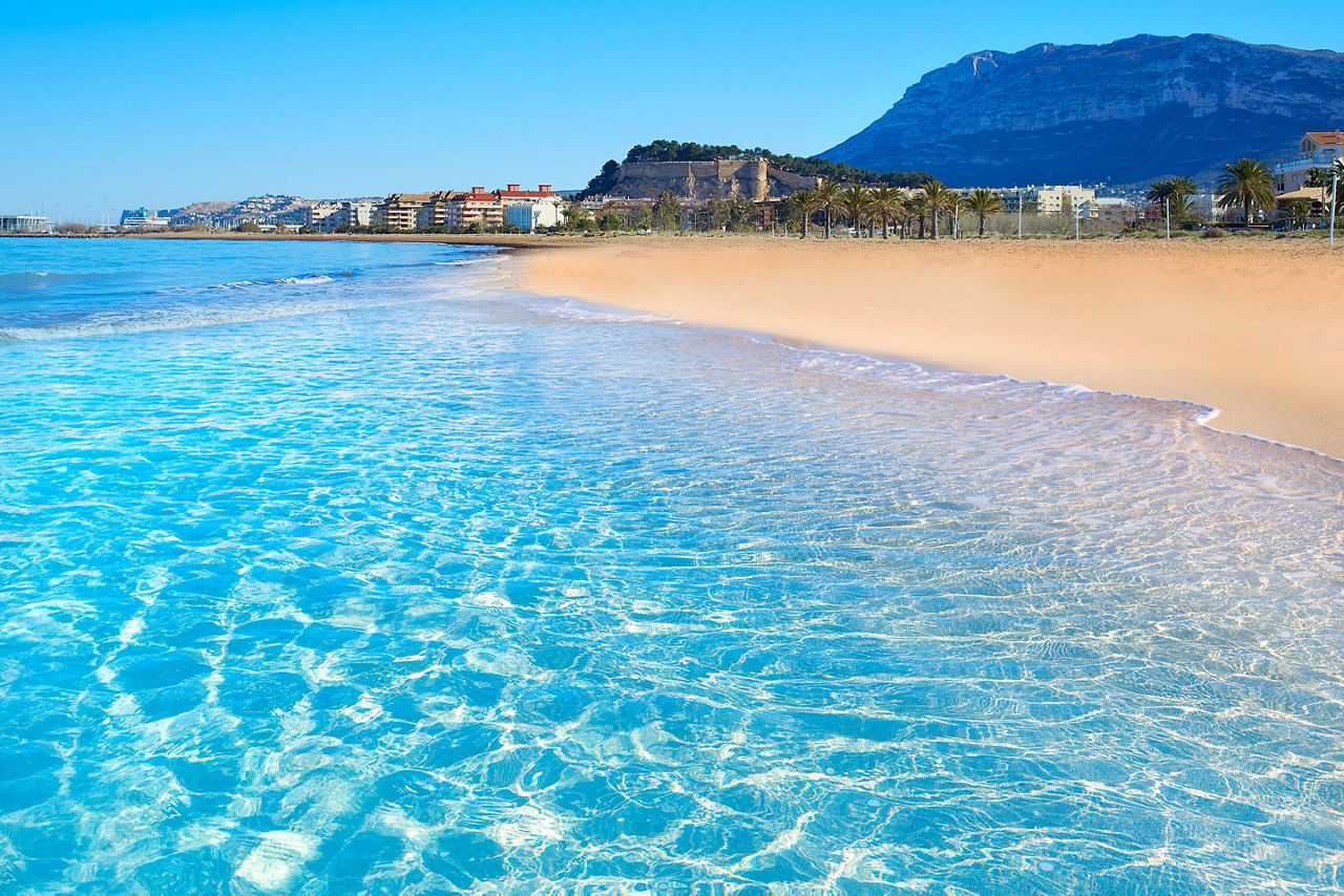 Denia beach in Alicante, Spain