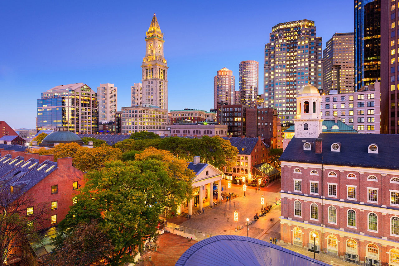 Downtown Nightlife, Boston, Massachusetts