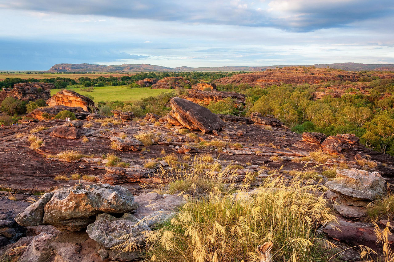 The rocky landscape of Kakadu National Park in Australia