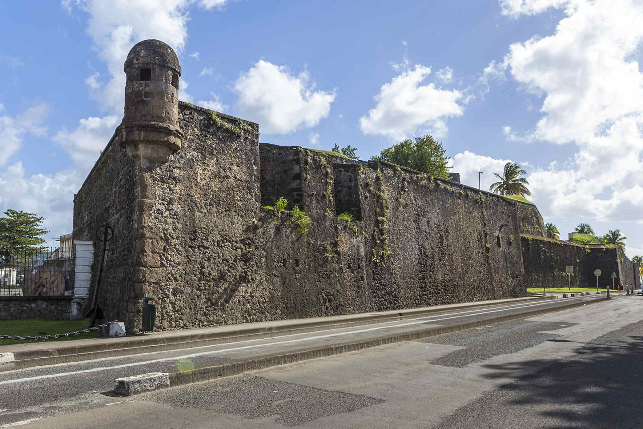 Walls of fort St. Louis, Fort de France, Martinique