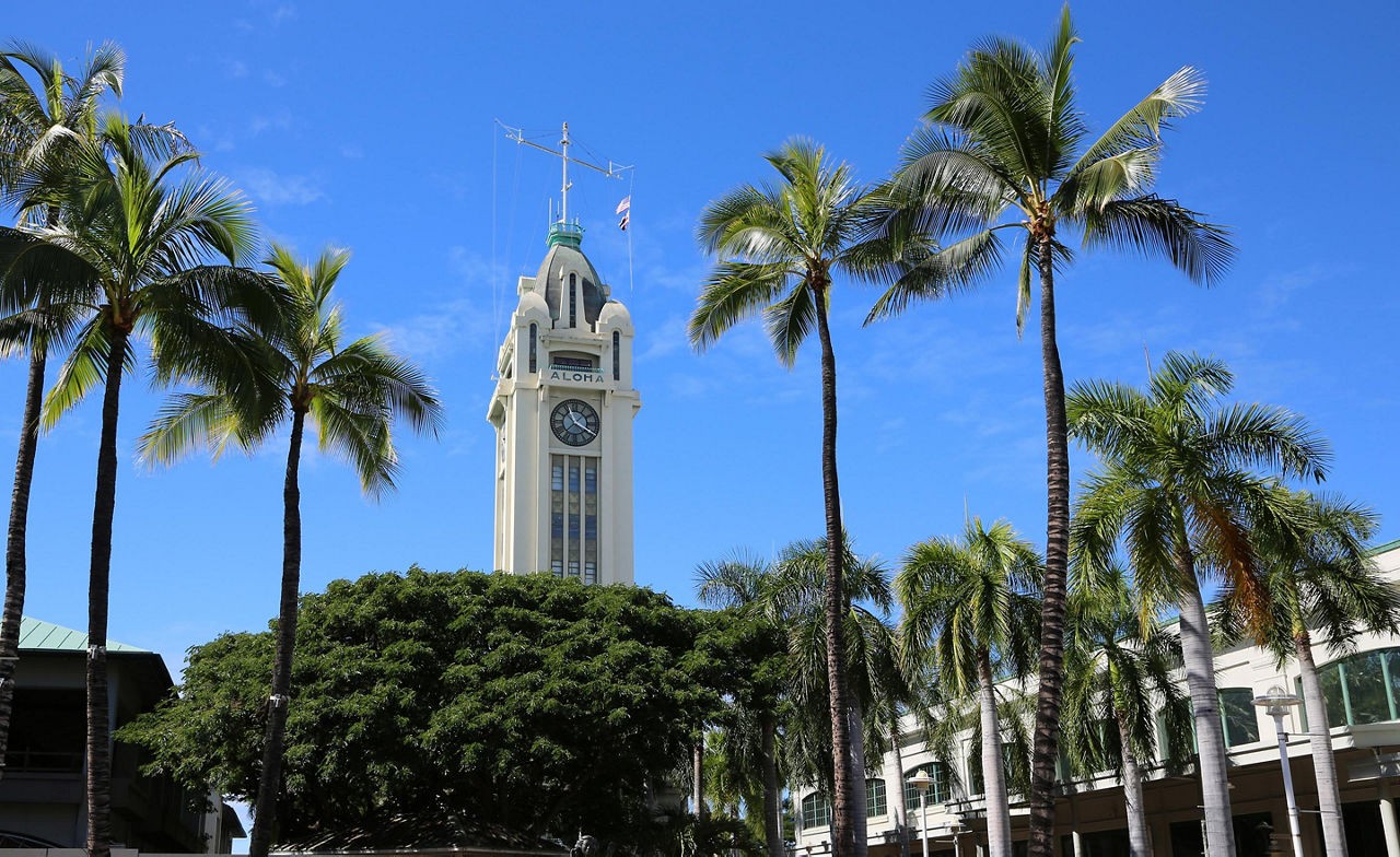 The Aloha Tower in Honolulu, Hawaii
