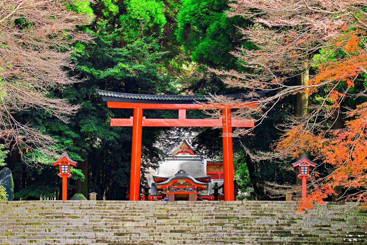Kirishima Shinto Shrine in Kagoshima, Japan