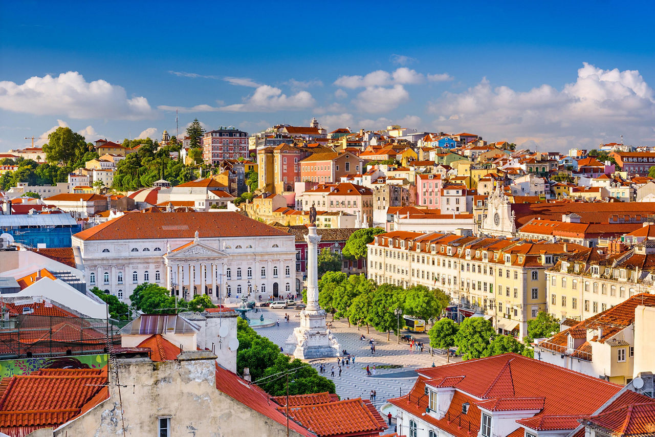 View of the Lisbon cityscape