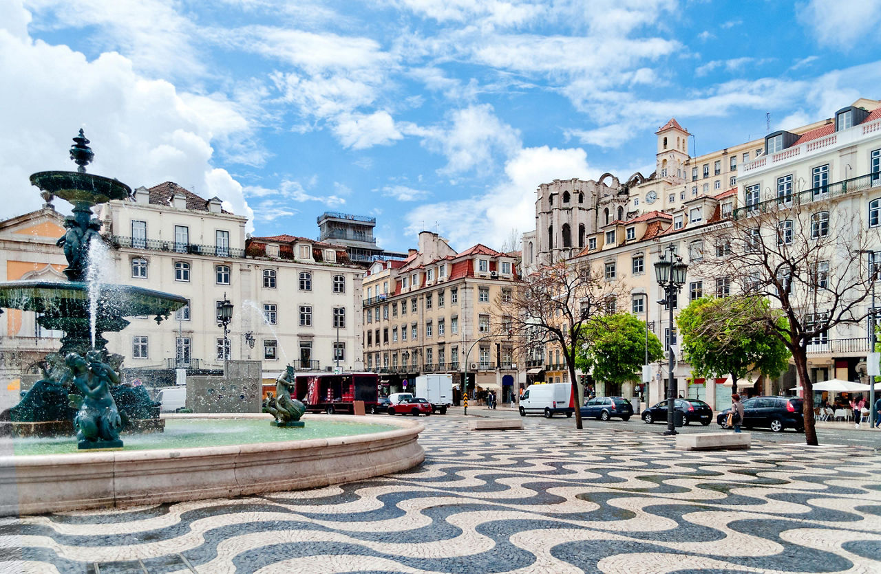 Rossio Square in Lisbon, Portugal