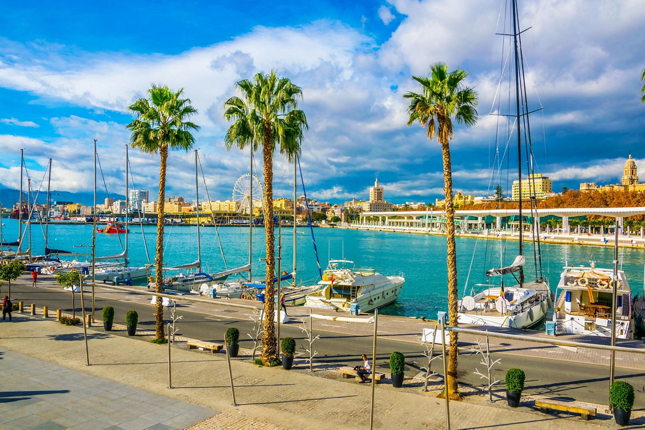 A marina in Malaga, Spain
