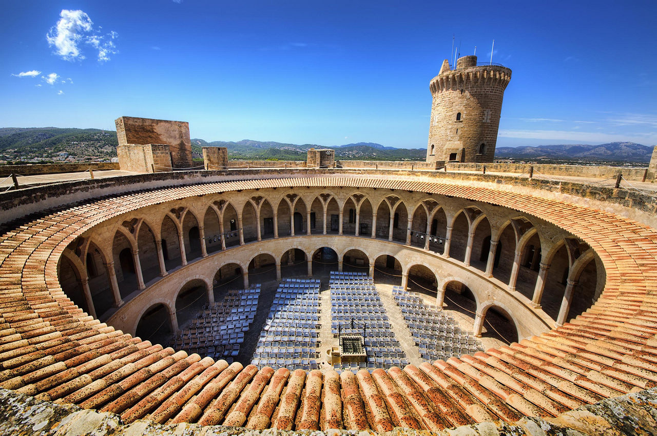 Bellver Castle in Palma de Mallorca, Spain