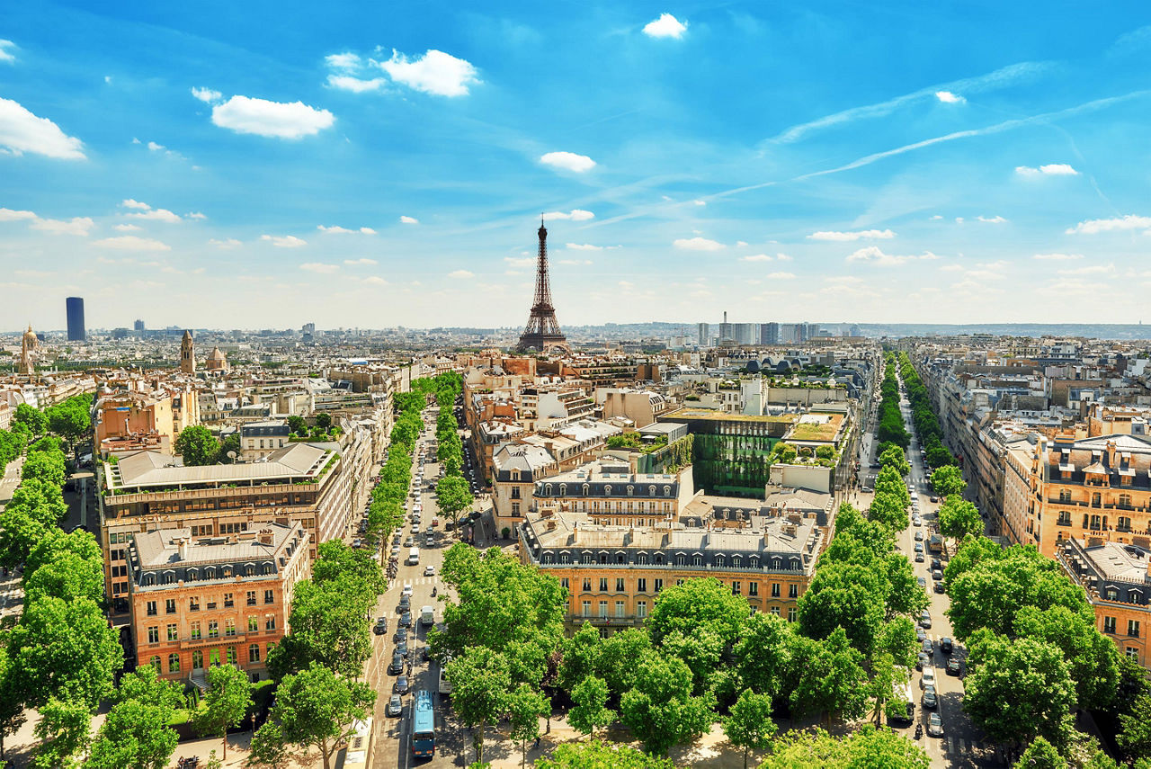 A panoramic view of Paris, France