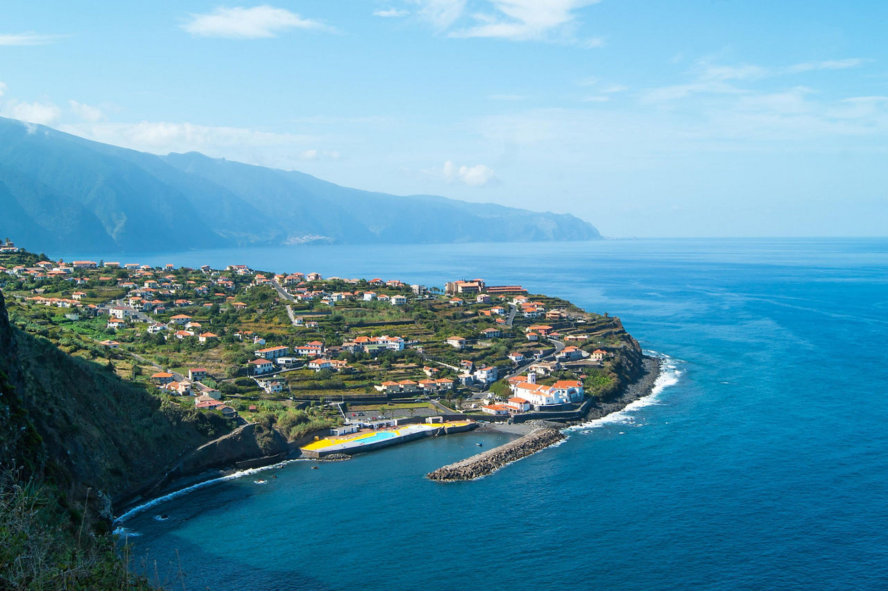 Aerial view of Ponta Delgada, Azores