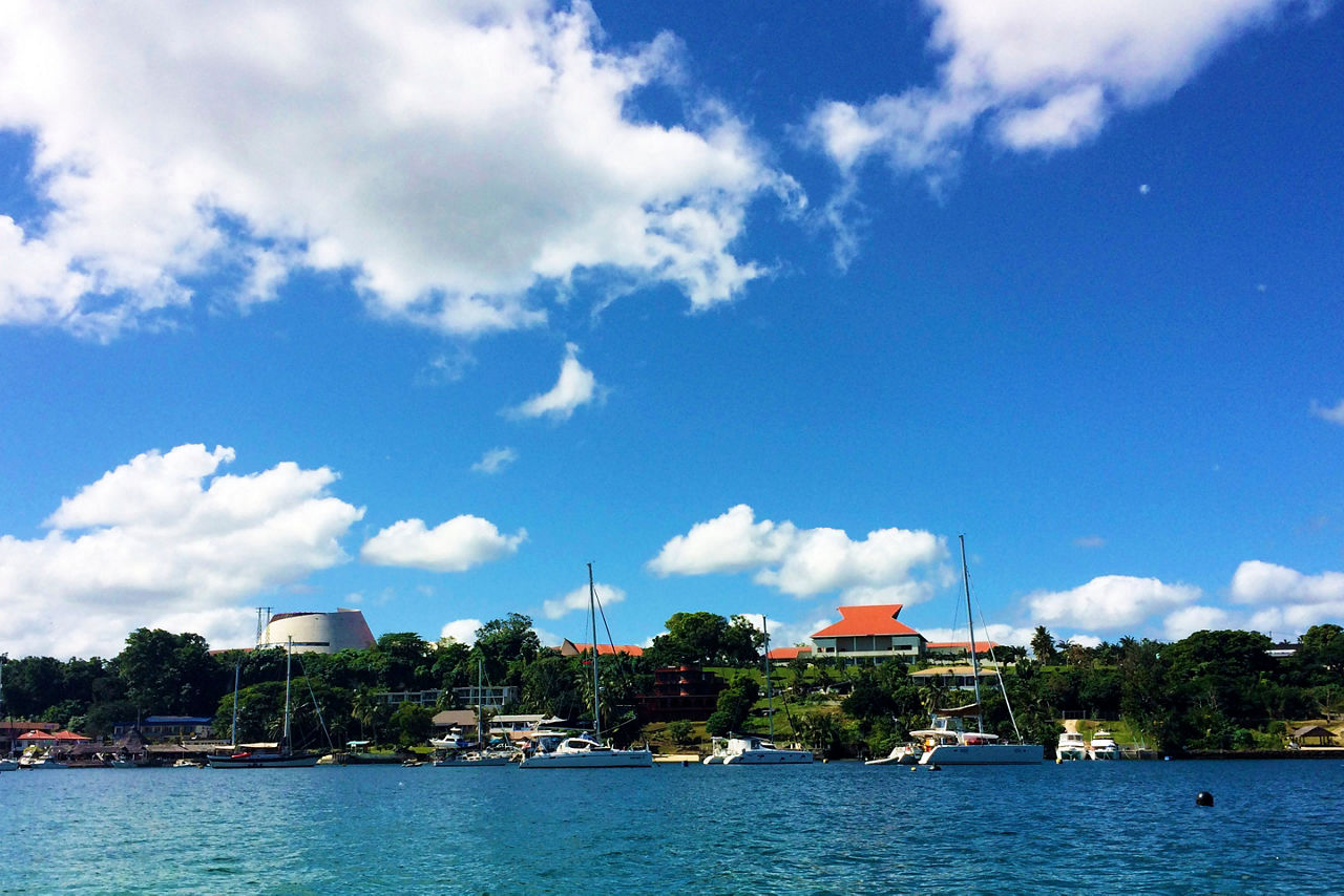 Scene of Port Vila harbor, Vanuatu