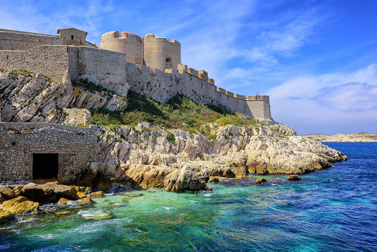 The Chateau d'If off the coast of Marseille, France