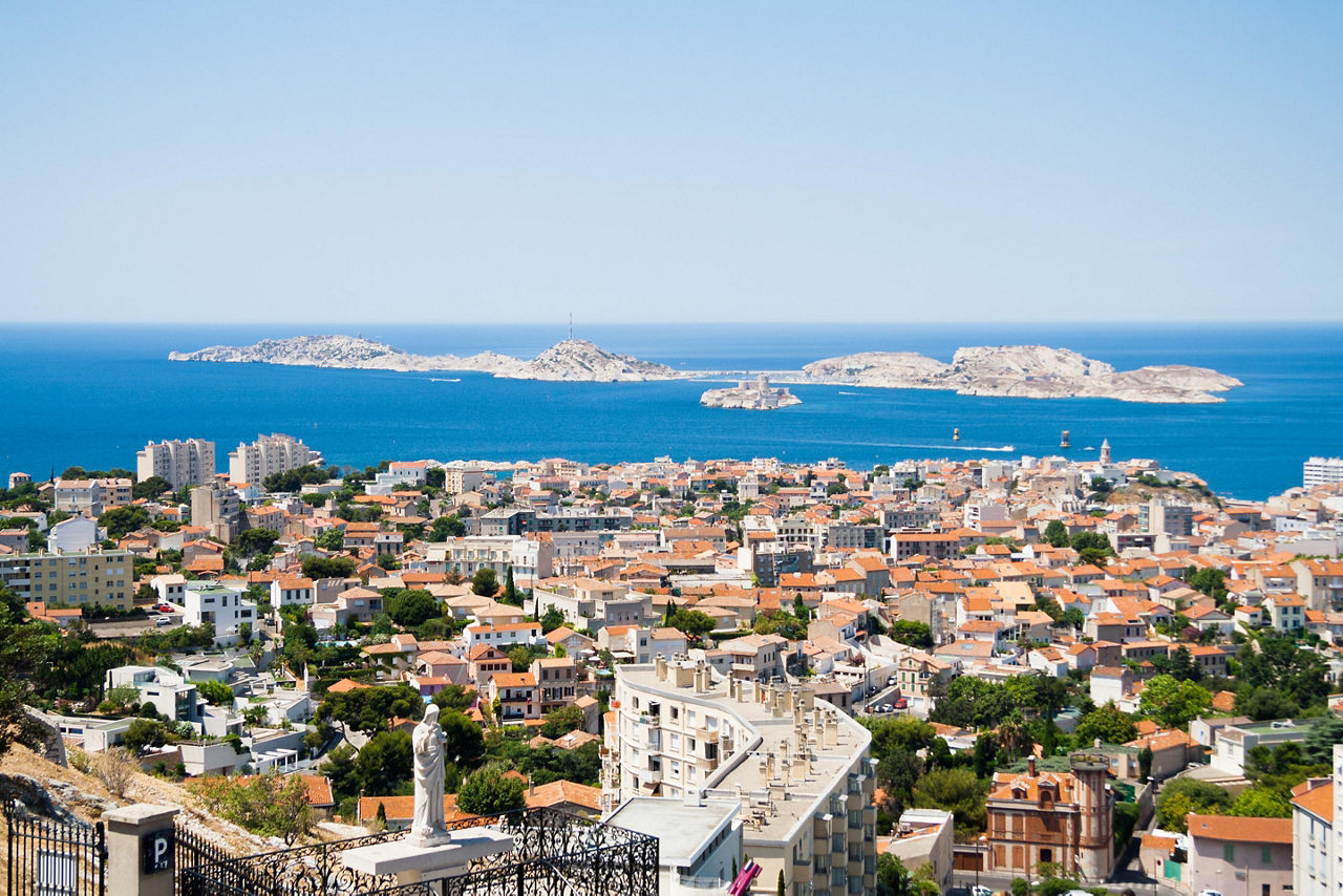 Panoramic view of Marseille, France