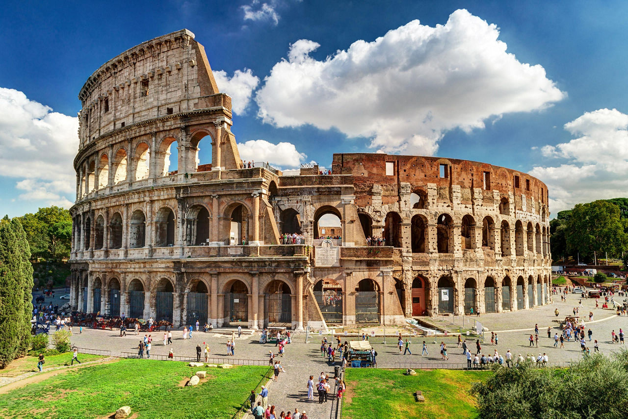 View of the Colosseum in Rome, Italy