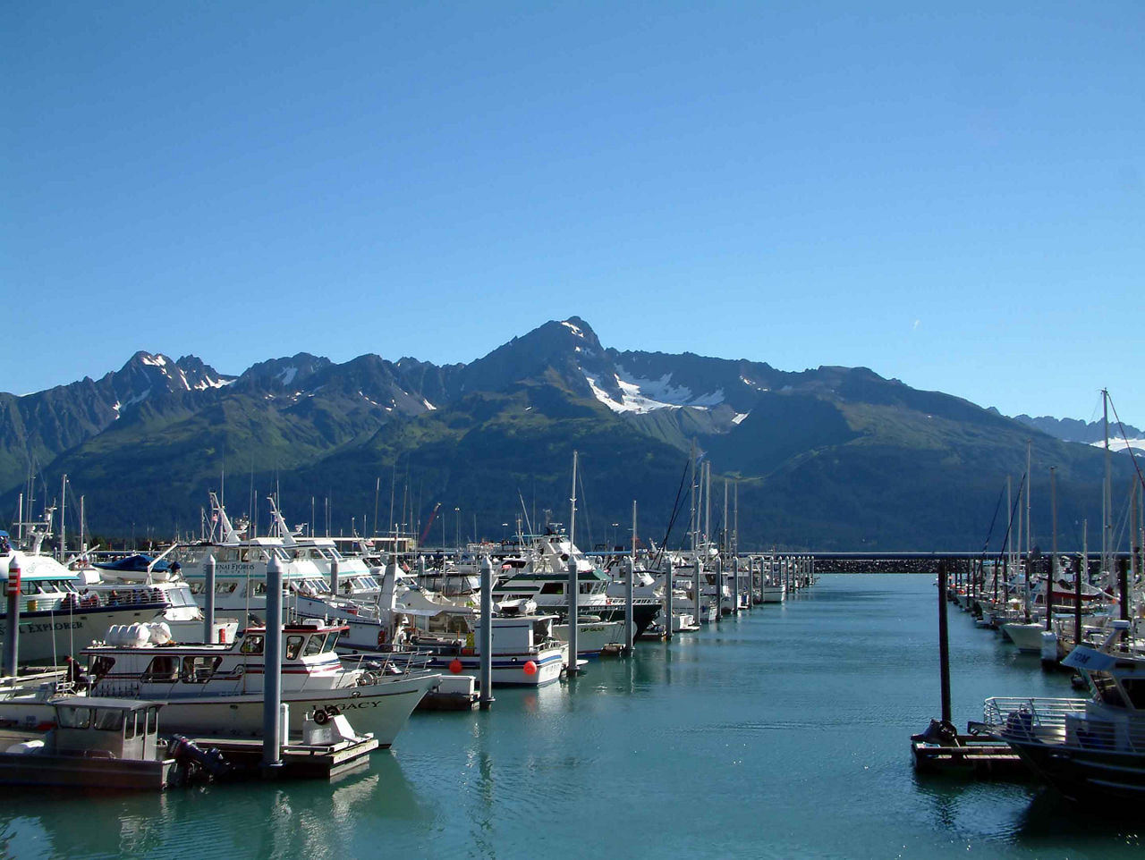 Dock Sailboats Waterfront, Seward, Alaska 