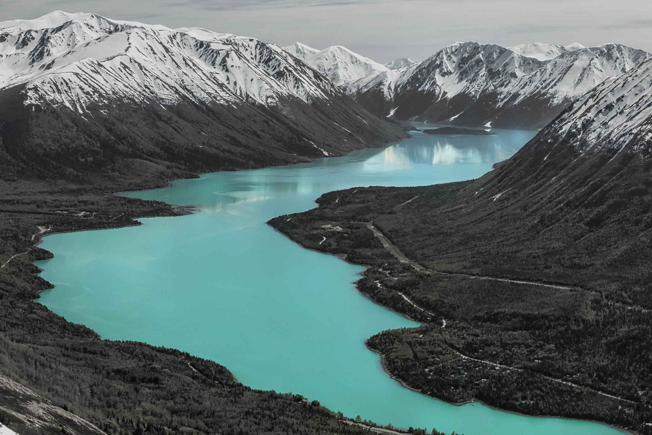 Icy Mountains Glacier Kenai Peninsula, Seward, Alaska